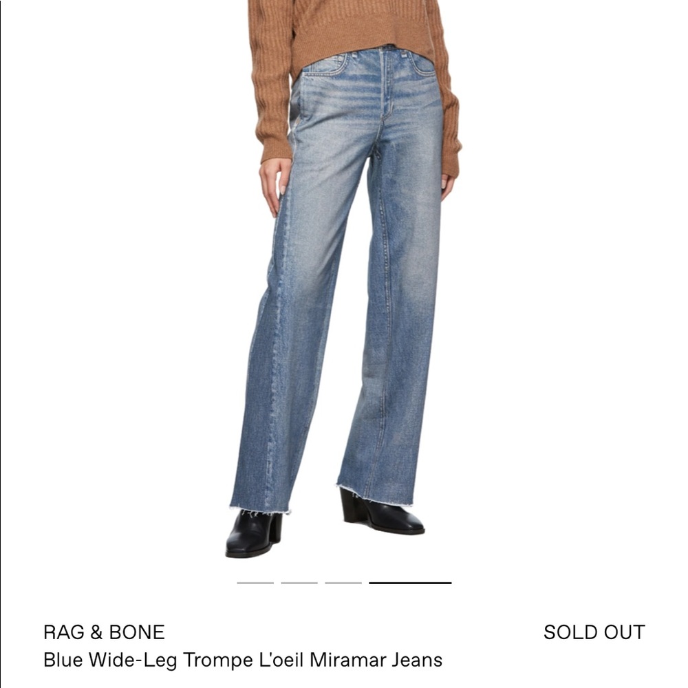 RAG & BONE Navy Trompe L'oeil Liquid Miramar Lounge Pants